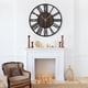 thumbnail image 5 of Reloj de pared LEIKE, grande, retro, redondo, de madera, 80 cm, negro silencioso, 5 of 9
