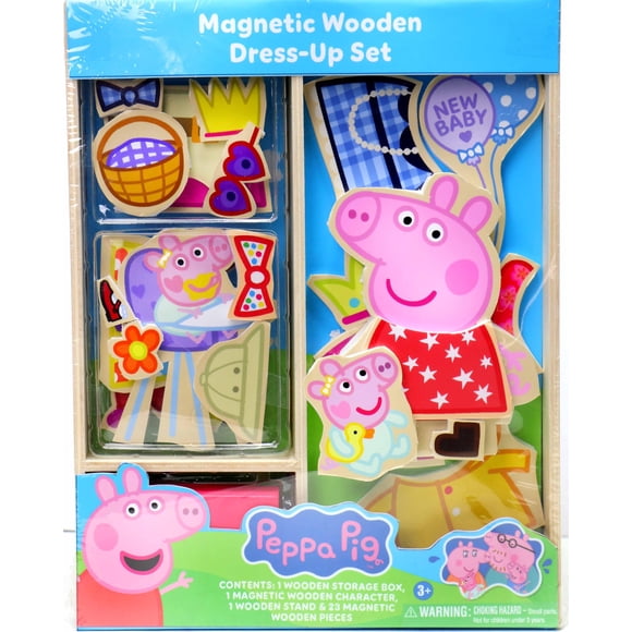 Set de Vestuario Magnético de Madera de Peppa Pig de Tara Toys