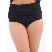 Samia - Bikini Calzón Pin Up Drapeado Negro