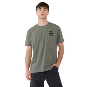 Polera Hombre Flock Verde Corona