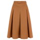 thumbnail image 1 of INSPIRE CHIC INSPIRE CHIC Falda de Oficina para Mujer con Cinturón en la Cintura, Falda Midi Línea A Plisada M Marrón, 1 of 6
