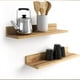 thumbnail image 1 of Set 4 Repisas Flotantes Rectas Soporte Café 2 De 40 cm y 2 De 60 cm, 1 of 3