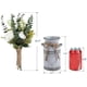 thumbnail image 2 of Jarrón de metal, jarra de leche, estilo rústico, rosa y eucalipto, shabby chic, jarrón de metal, cubo de flores de hojalata antiguo retro, jarrón de hierro forjado estilo pastoral americano, floriste, 2 of 7