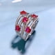thumbnail image 2 of Anillo de Mujer de Lujo de Plata Esterlina 925 con Cruz y Rubí, Diamantes de Alto Carbono, Gema, Joyería Fina, Boda, Fiesta, 2 of 8