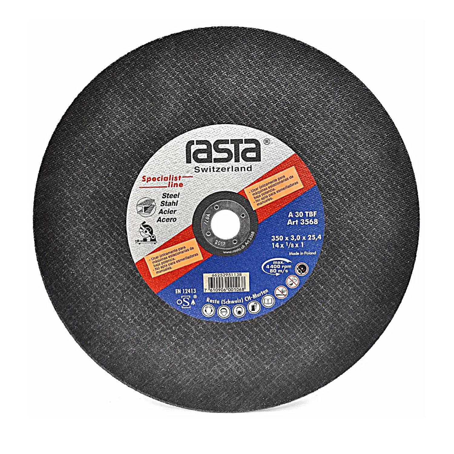 Disco Corte Metal 3568 14" X 1/8" X 1" Rasta