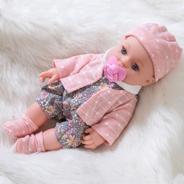 12in Doll Super Simulation Baby Doll Vinyl Doll Soft Rubber Toy Gift For Children