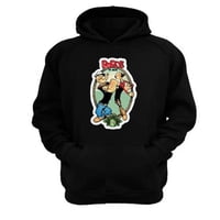 Genérico - Polerón Canguro Popeye Negro Talla M Unisex