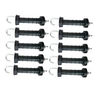 Ioensy - 10 Piezas De Aisladores De Manija Para Puerta De Cerca Eléctrica, Pieza De Repuesto Con Resorte