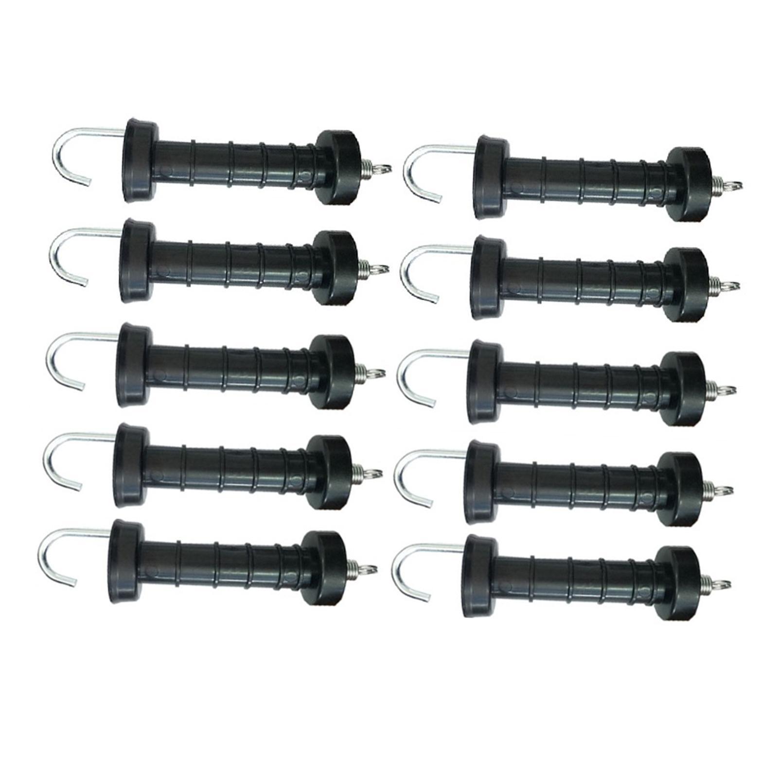 Ioensy - 10 Piezas De Aisladores De Manija Para Puerta De Cerca Eléctrica, Pieza De Repuesto Con Resorte