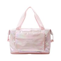 Ioensy - Bolsa De Gimnasia Deportiva Bolsa Plegable Bolsa De Viaje Para Ejercicio Al Aire Libre Fin De Semana Rosa Claro