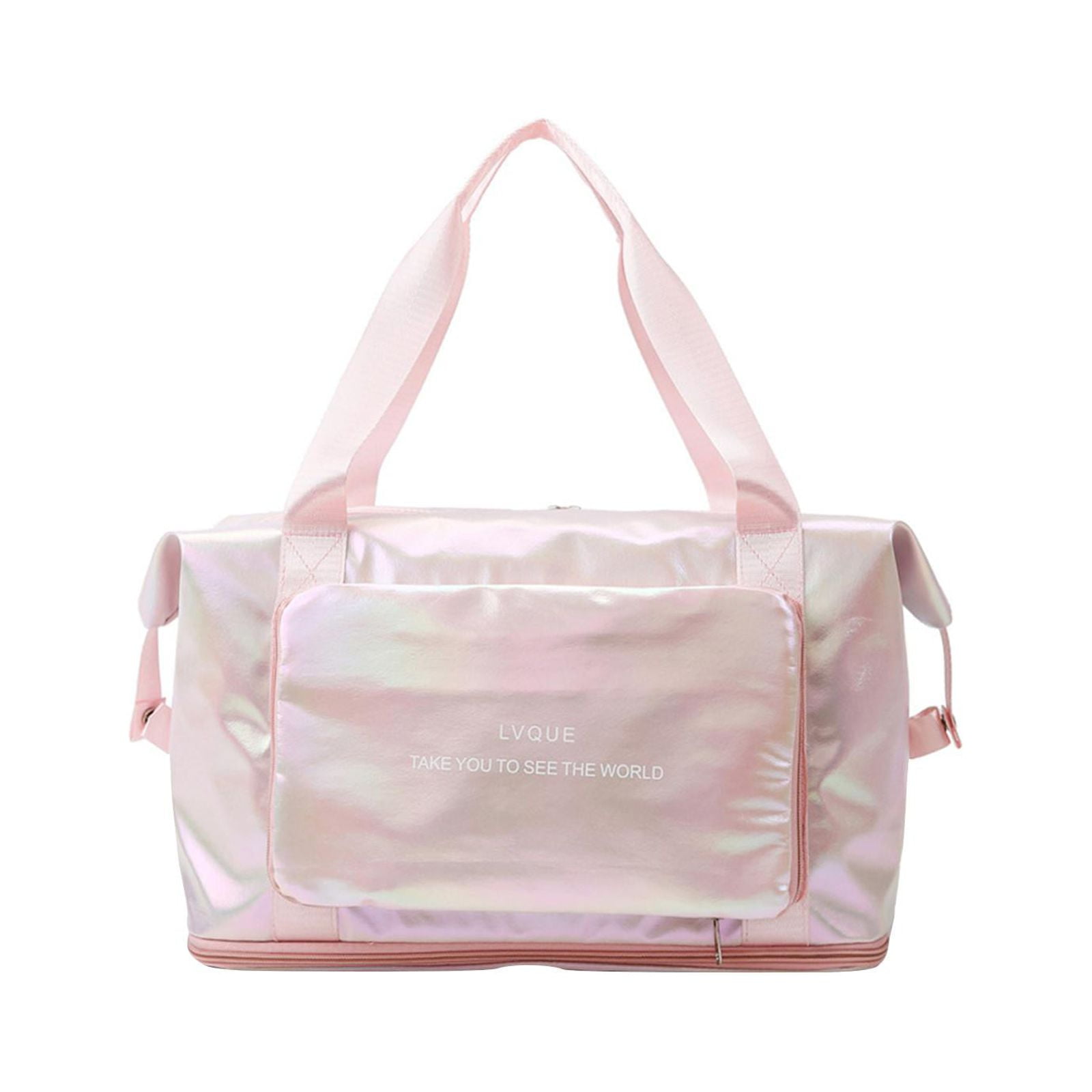 Ioensy - Bolsa De Gimnasia Deportiva Bolsa Plegable Bolsa De Viaje Para Ejercicio Al Aire Libre Fin De Semana Rosa Claro