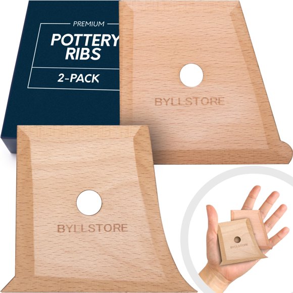 Pottery Ribs & Trimming Tools Byllstore, paquete de 2 unidades