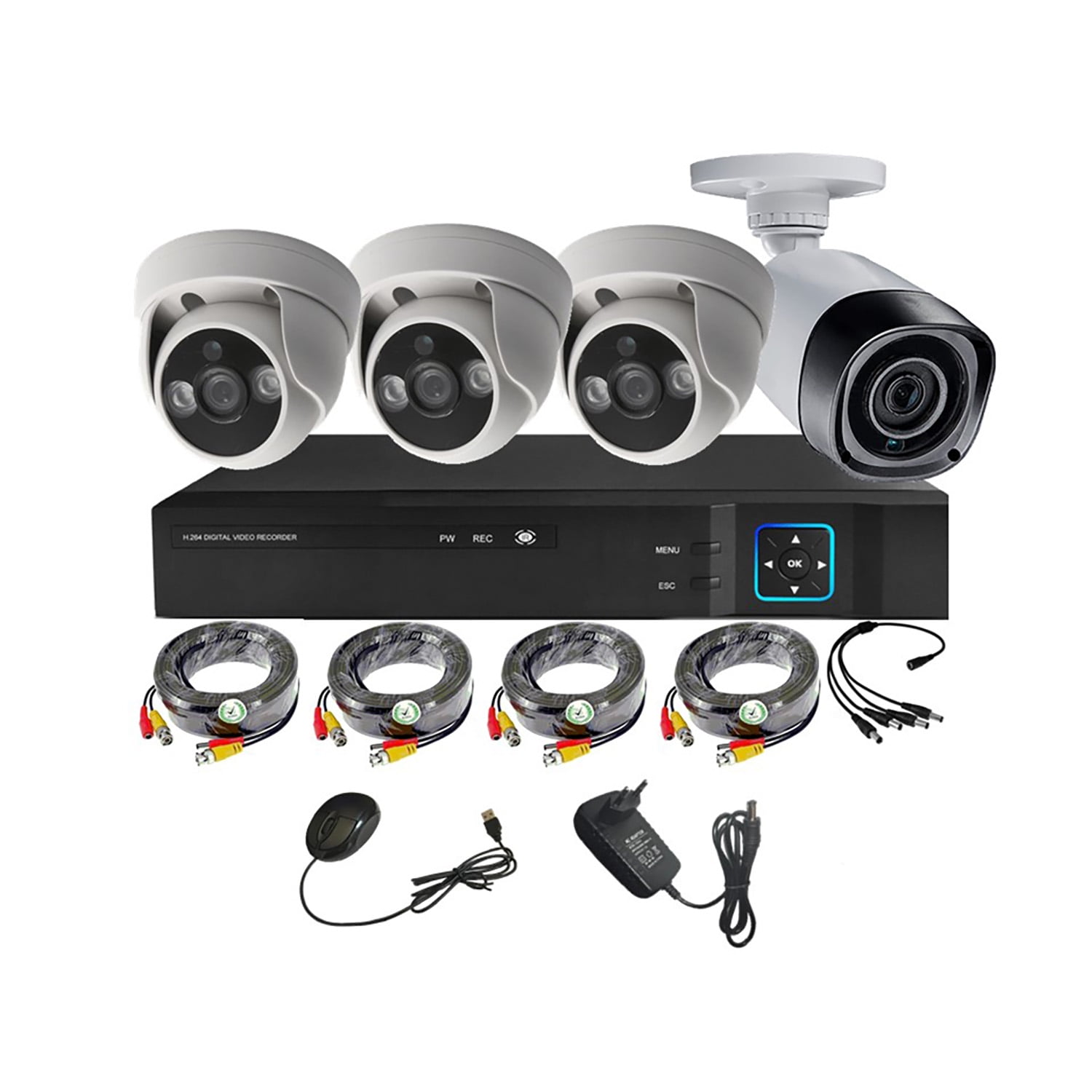 Vipa - Kit 4 Cámaras De Seguridad Mixto Hd 1mp - M48l