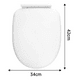 thumbnail image 2 of Tapa Para Inodoro Asiento Para Baño Tapa Wc Blanco, 2 of 3