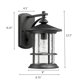thumbnail image 5 of Aplique de pared MICSIU 32 cm negro texturizado para exteriores, 5 of 8