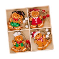 Bothyi - 12 Piezas De Adornos Navideños De Hombre De Jengibre Para Decoración Del Hogar, Estilo Árbol De Navidad B