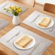 thumbnail image 2 of Juego de 6 manteles individuales de granja de plástico para decoración de mesa de comedor, mantel de cocina lavable con patrón romboide beige 17.7*11.8 pulgadas, 2 of 6