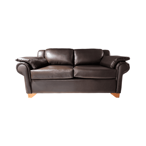 Muebles New - Sofa Dos Cuerpos Ecocuero Chocolate