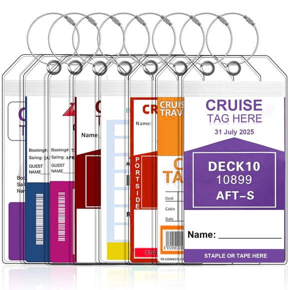Portaetiquetas De Equipaje Cruise Paquete De 8 Unidades Para Carnival Ncl Msc Etc