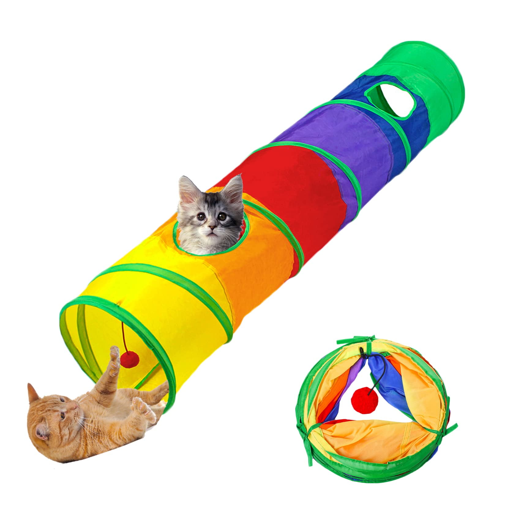 Juguetes Plegables Cat Tunnel Zhl Para Gatitos, Plegables, Para Interiores Y Exteriores