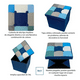 thumbnail image 3 of Puff Baúl Plegable Organizador 76x38 Tela Mix Azul, 3 of 3