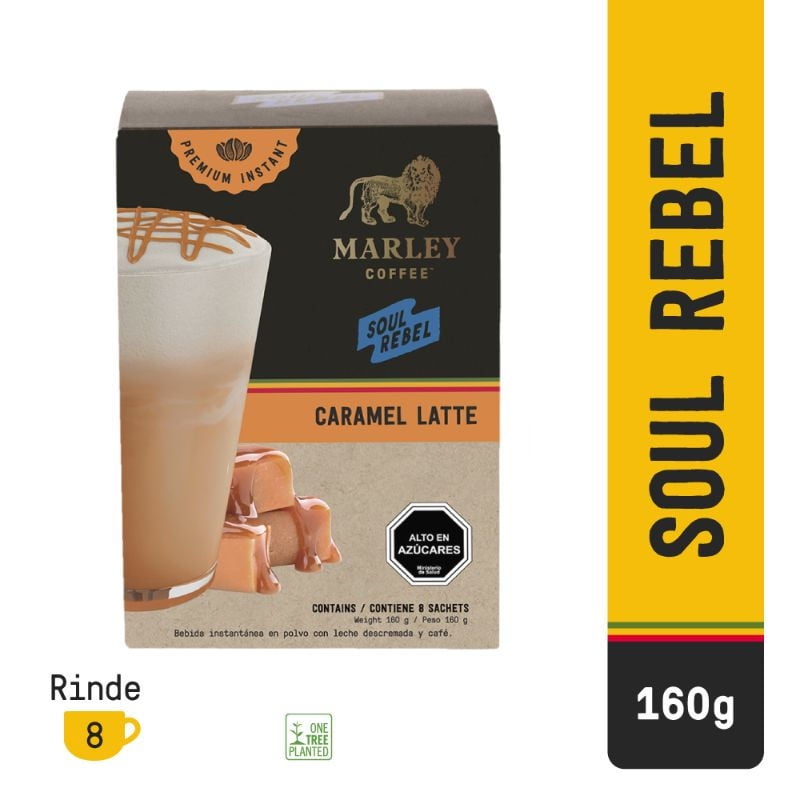 Café Instantáneo Caramel Latte Caja 160 gr Marley Coffee