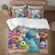 thumbnail image 1 of Monsters, Inc 3-Piece Bedding Set For Kids Boys Girls Adult Cartoon Warm Cute Fashion Holiday Present Gift Bed Sheets, 1 of 5