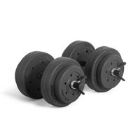 Juego De Mancuernas De Cemento Ajustables Cap Barbell De 40 Kg Con Revestimiento De Vinilo