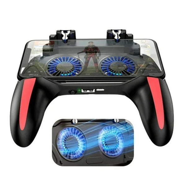 H10 4-dedo de control del juego móvil con radiador de puntería Joystick de tiro para IOS Android Accesorios para juegos-Conexión USB