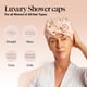 thumbnail image 3 of Gorro de ducha Kitsch Luxury, reutilizable, impermeable, para mujer, rubor, 3 of 9