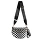 thumbnail image 1 of Bandolera MEISEY a cuadros en blanco y negro para mujer, 1 of 6