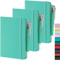 Cuaderno De Bolsillo Nirmiro Con Bolígrafo 408P, Piel Verde