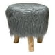 thumbnail image 2 of Puff Redondo Con Pelo Sintetico Para Niños Colores gris, 2 of 3