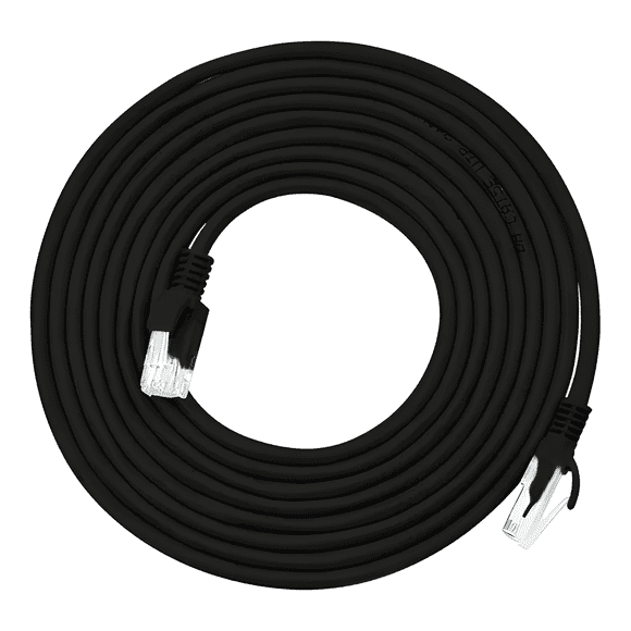 Cat6 Rj45 Cable De Red Lan Alta De Datos 20m Color Negro