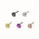 thumbnail image 1 of 2 pcs Halloween Skull Nose Ring Set - Straight Rod Nose Nails for Human Piercing - Unique Nose Jewelry Decor, 1 of 5