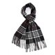 thumbnail image 4 of Bufanda Hombre Cachemira Delgada Cuadros Y Flecos 180x33 Cms negro Talla Única, 4 of 5