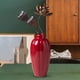 thumbnail image 2 of Jarrón rojo de cerámica, floreros, jarrones decorativos rústicos, jarrón rojo pequeño para cocina, comedor, hogar, oficina, decoración de granja, 2 of 7