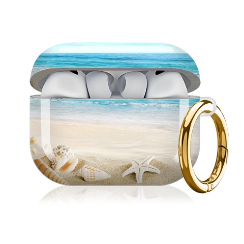 Estuche Qqkvfng Para Airpod Pro 3 (2025) Playa Con Llavero