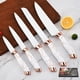 thumbnail image 3 of Set De 6 Cuchillos Juego Cuchillos Cocina Acero Inoxidable Blanco, 3 of 5