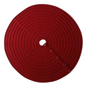 Bothyi - Falda De Árbol De Navidad Adornos Navideños Redondos Para Año Nuevo Familia Granja Rojo Oscuro