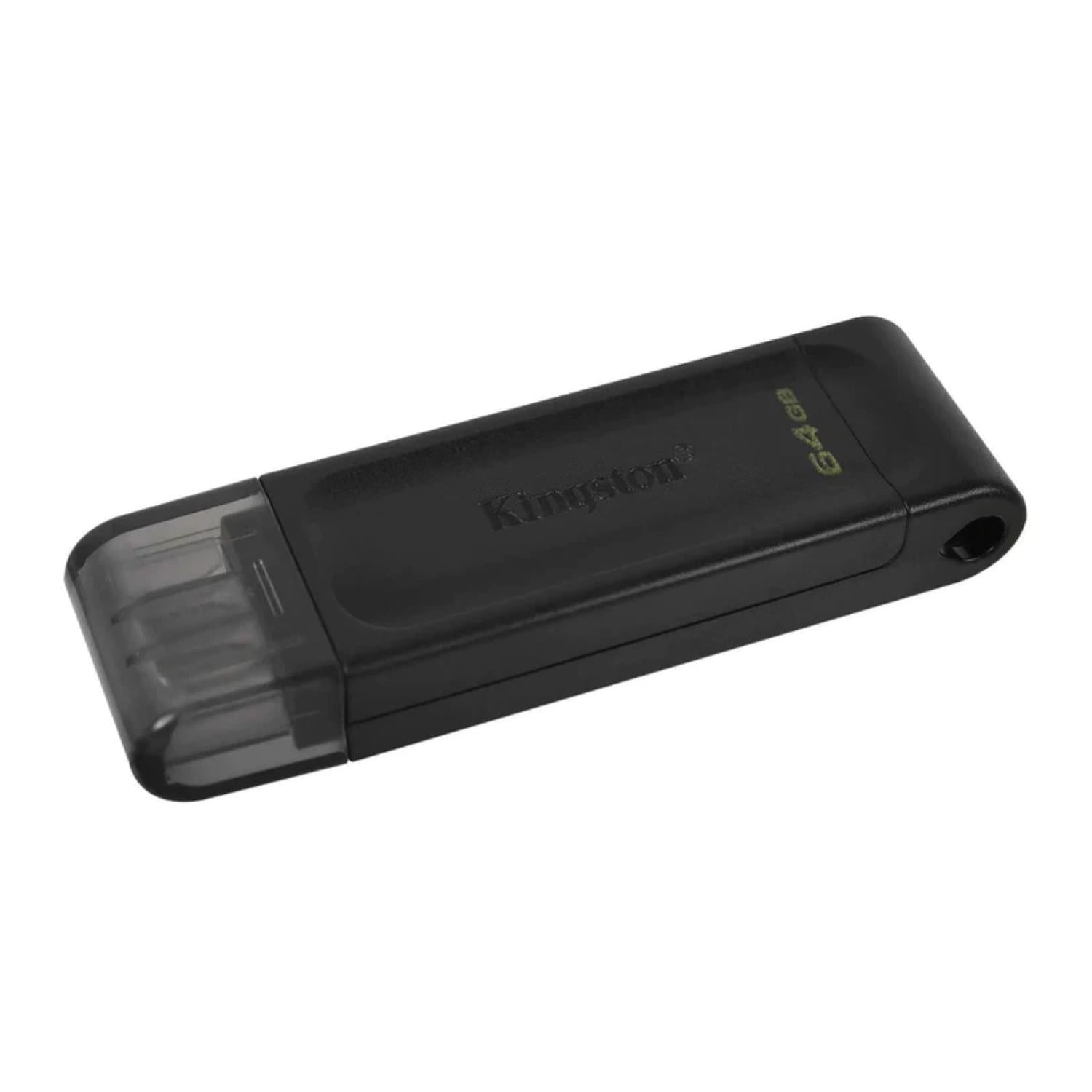 Kingston - Pendrive Usb 3.2 Tipo C 64gb Negro Dt70