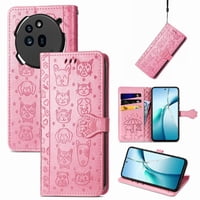 Funda Cartera Foxdock Para Nothing Phone 3A Pro , Flip Pu Con Relieve De Gatos Y Perros, Tarjetero Y Soporte