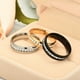 thumbnail image 2 of 3pcs Stainless Steel 6MM Single Row Rhinestone Ring Couple Ring, 2 of 4