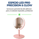 thumbnail image 2 of Espejo de Maquillaje Con Luz Led Recargable Touch 19cm, 2 of 9