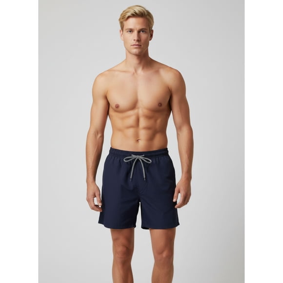 Traje De Baño Hombre Forro Malla Colores Liso 1213