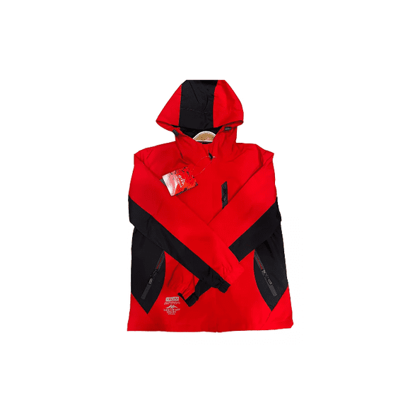 Chaqueta cortaviento deportiva ultra liviana micropolar rojo, talla XS