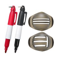 Magideal - Juego De Marcadores De Pelotas De Golf 2X, Herramienta De Marcado De Alineación De Líneas, Línea Con 2 Bolígrafos, Plantilla Para Exteriores, Forro De