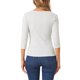 thumbnail image 3 of INSPIRE CHIC Blusa fruncida para mujer de regreso a clases con botones decorativos, cuello en V, manga 3/4, tejido sólido, gris claro XL, 3 of 6