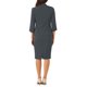 thumbnail image 3 of INSPIRE CHIC Conjunto de Traje de Mujer de 2 Piezas para Regreso a Clases para Maestras, Blazer sin Cuello de Manga 3/4 y Falda Lápiz de Cintura Alta, Conjunto de Trabajo, Gris Oscuro M, 3 of 6