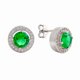 thumbnail image 2 of Aretes Elegant Confetti Juliet Halo de Oro de 18k Blanco/Rojo, 2 of 10